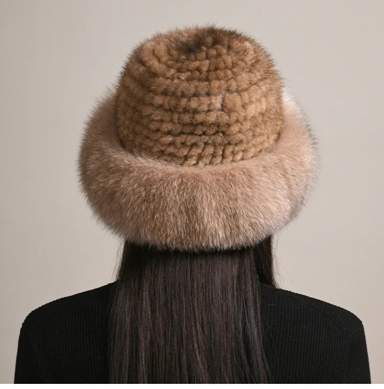 Luxury Fur Winter Beanie Hat