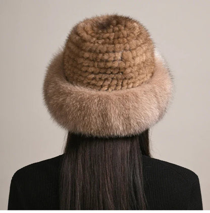 Luxury Fur Winter Beanie Hat
