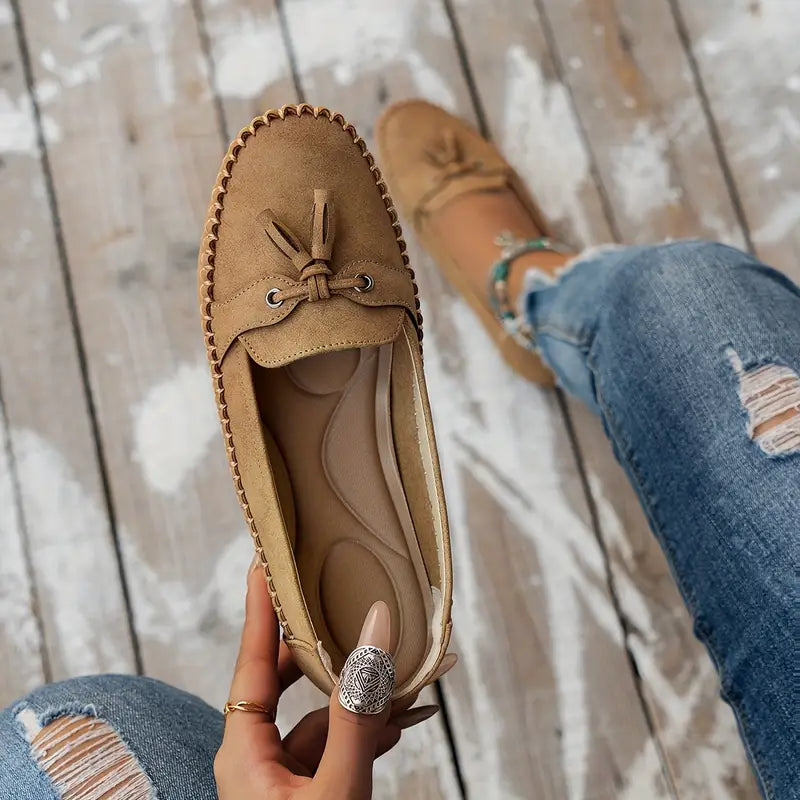 Elegant Bow Slip On Shoes for Women