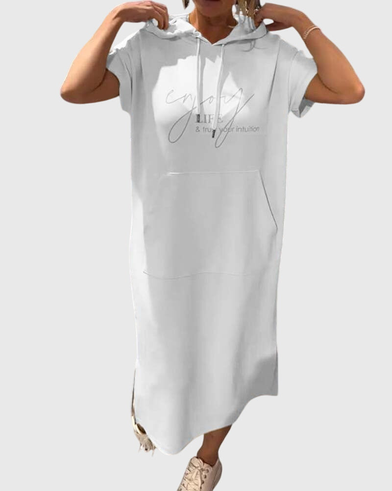 Relaxed Fit Hooded Dress
