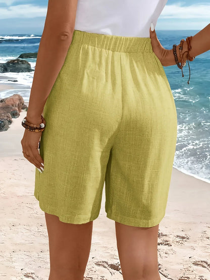 Classic Button Fly Casual Shorts