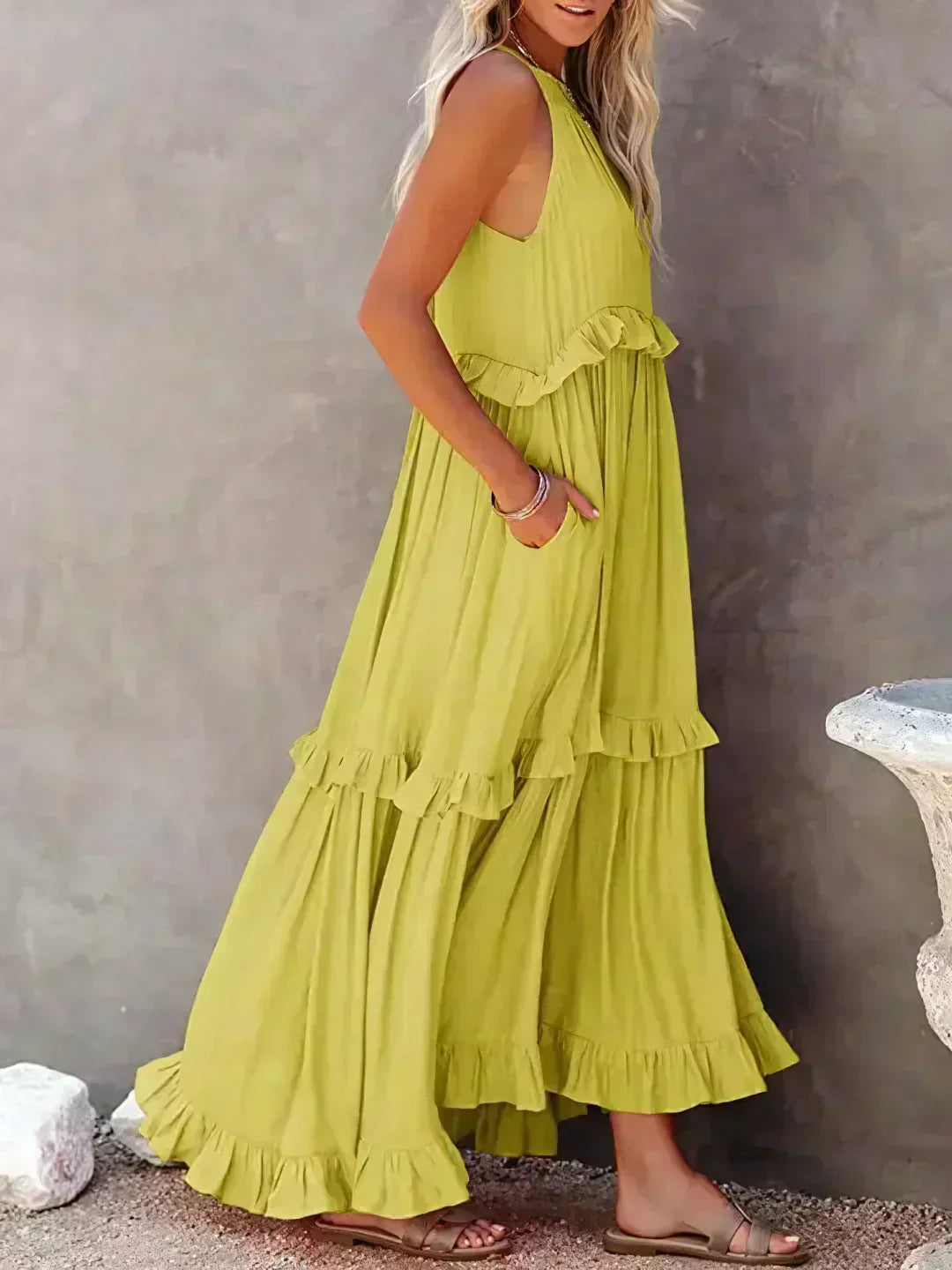 Chic Ruffle Strapless Summer Dress