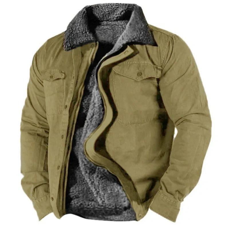 Fleece Lined Mens Insulated Winter Jacket
