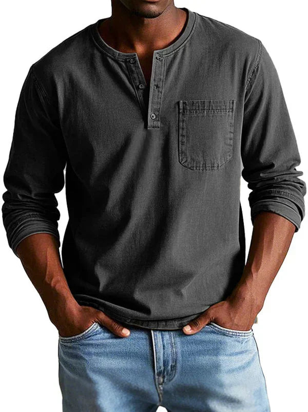 Classic Casual Men's Long Sleeve Shirt
