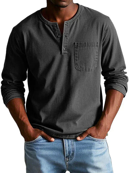 Classic Casual Men's Long Sleeve Shirt
