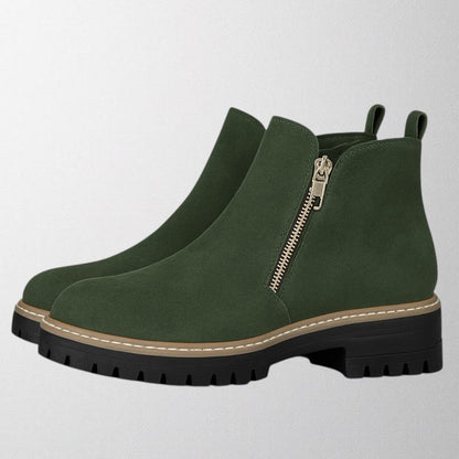 Comfortable Round Toe Zipper Boots