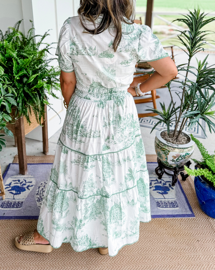 Vintage Floral Long Maxi Dress