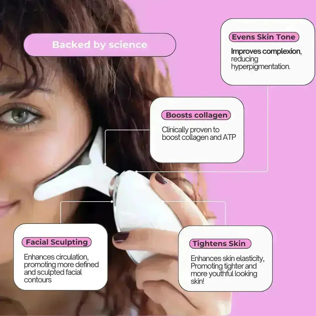 7-in-1 LED Face Firming & Massage Tool – Vénera-White-Nora Luxe