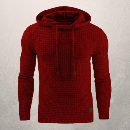 Men's Textured Hoodie Sweater
