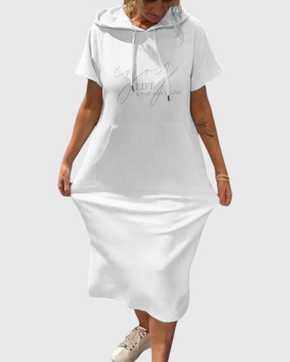 Relaxed Fit Hooded Dress