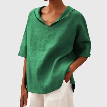 Women's Classic White Button Blouse