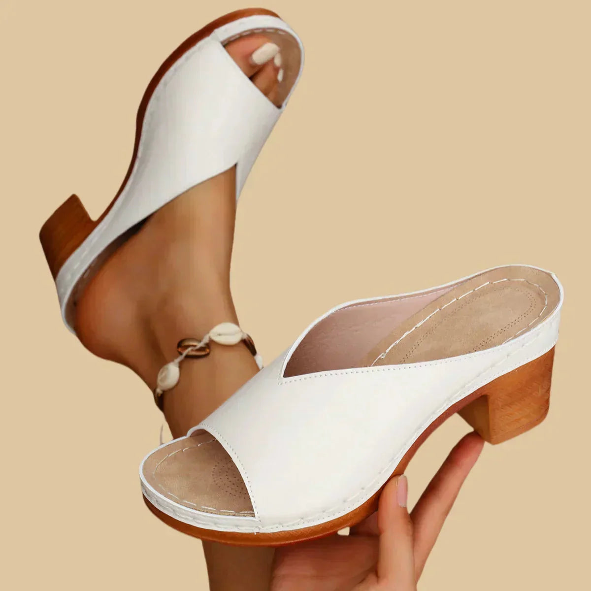 Comfortable Supportive Sandals with High Heels