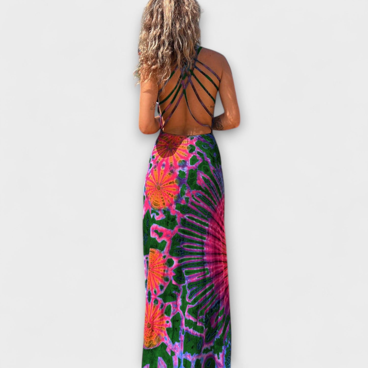 Vibrant Tie Dye Maxi Dress for Women