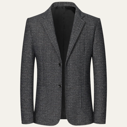 Classic Mens Plaid Pattern Blazer Jacket