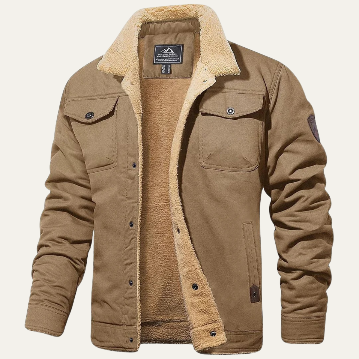 Warm Waterproof Men's Fleece Lined Winter Jacket