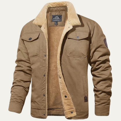 Warm Waterproof Men's Fleece Lined Winter Jacket