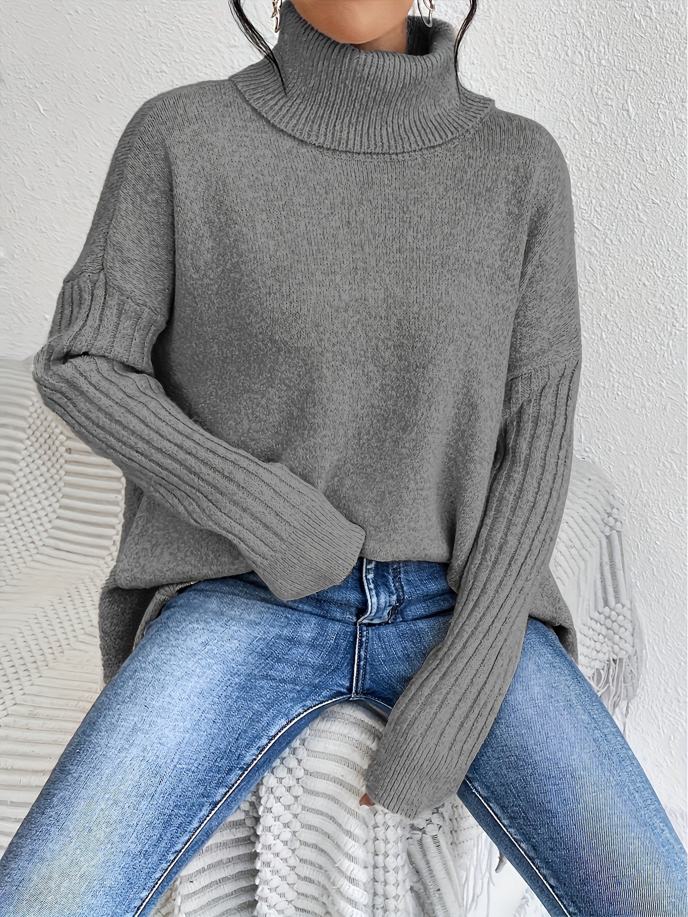 Soft Knitted Crew Neck Sweater