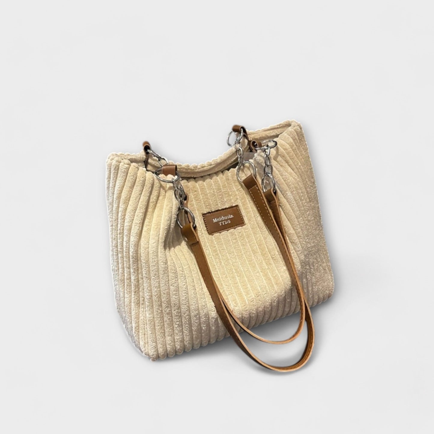 Classic Cotton Tote Shoulder Bag for Daily Use