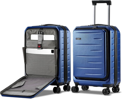 Durable Hardside Rolling Carry On with Pocket & Lock