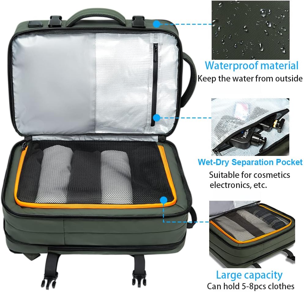 Spacious Water Resistant Travel Bag with Laptop Pocket