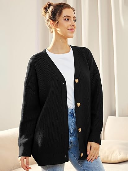 Soft Knit Button Front Cardigan for Women