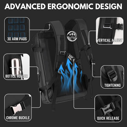 Waterproof 15 Laptop Backpack with USB Charging Port