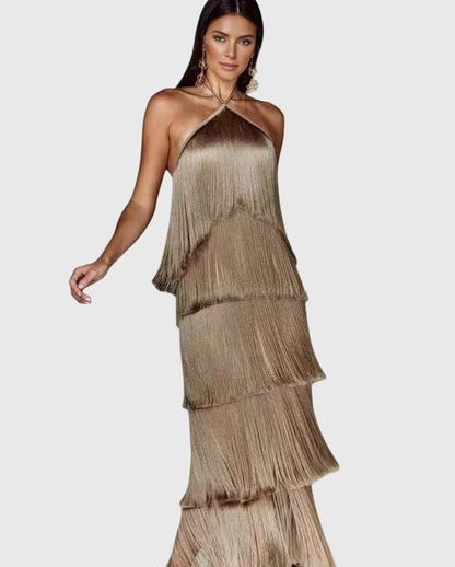 Fringed Fashionable Mini Dress
