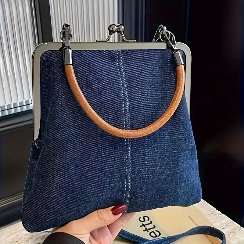 Classic Metal Frame Tote Handbag - Nocini
