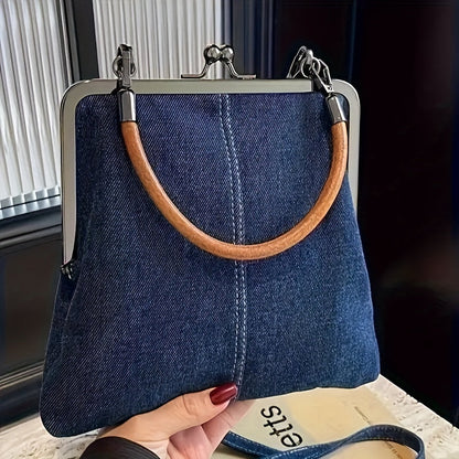 Classic Metal Frame Tote Handbag - Nocini
