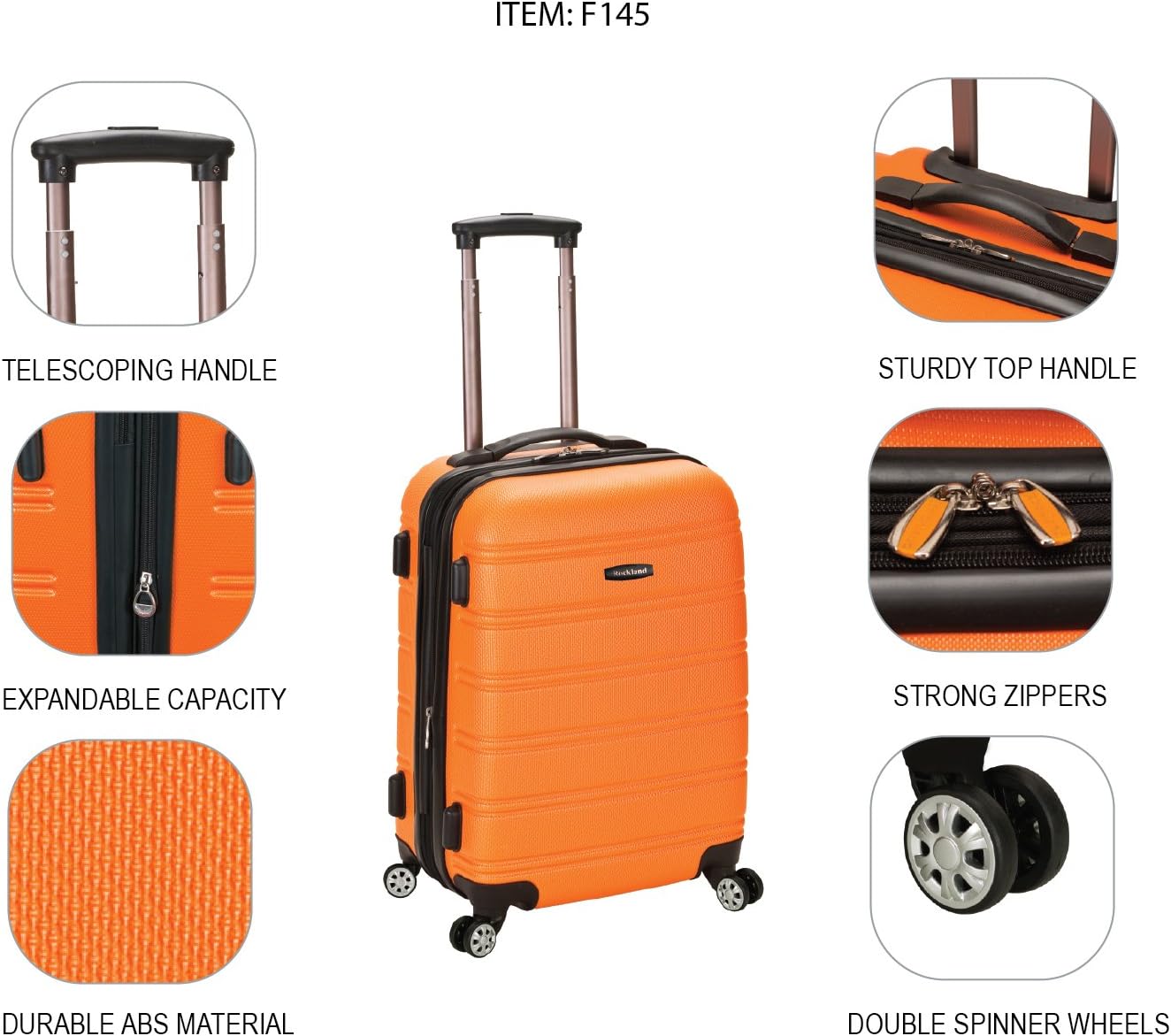 Compact Pink Hardside Carry-On with Dual Spinner Wheels