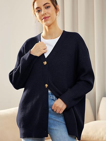 Soft Knit Button Front Cardigan for Women