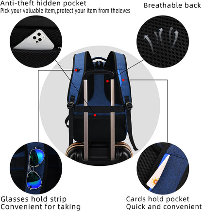 Durable Commuter Laptop Bag with USB Charger & Pockets