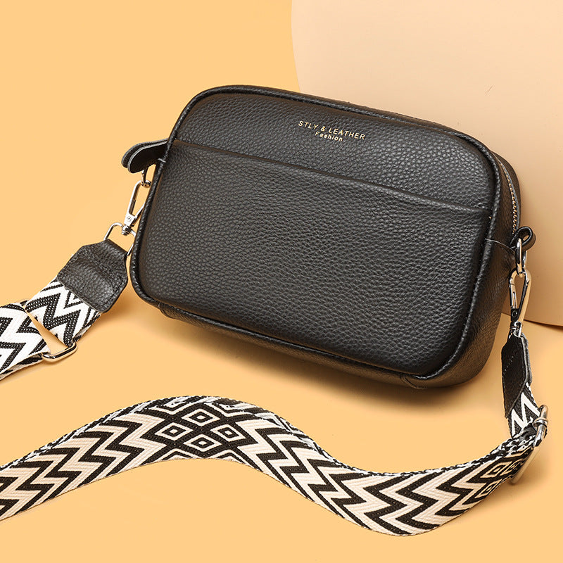Textured Leather Mini Crossbody Purse