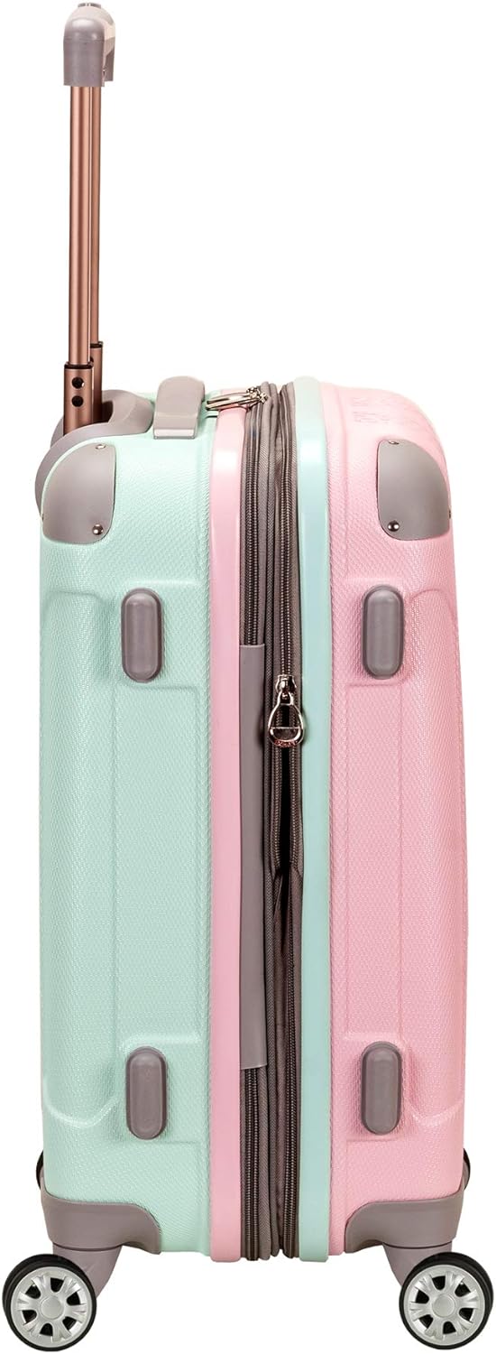 Compact Pink Hardside Carry-On with Dual Spinner Wheels