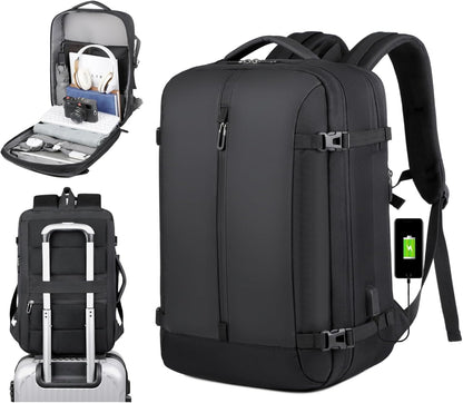 Large Water Resistant Hiking Backpack with USB Charger - Pexav