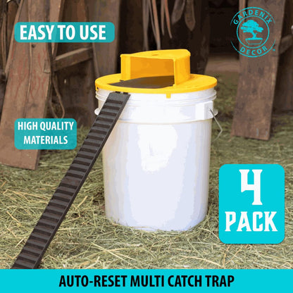 Humane 4-Pack Mouse Trap Bucket Lid Covers