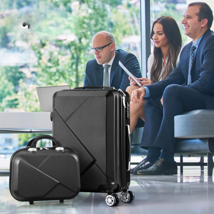Durable 2-Piece Hardside Suitcase Set with TSA Lock & Spinner Wheels - Pexav