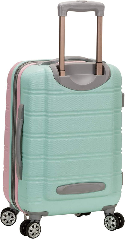 Compact Pink Hardside Carry-On with Dual Spinner Wheels