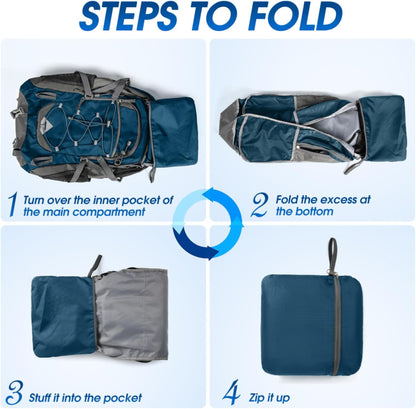Compact 40L Water Resistant Hiking Backpack