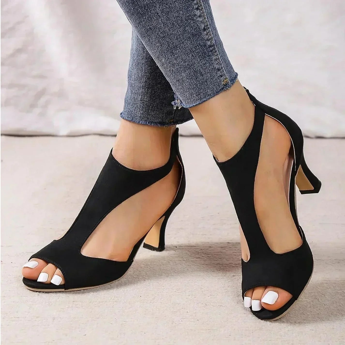 Elegant Ankle Strap High Heels for Women