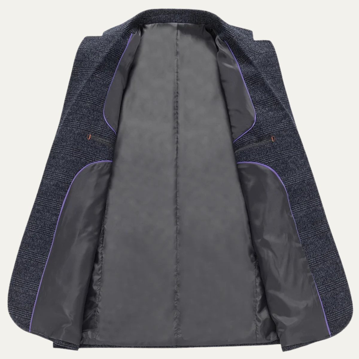 Classic Mens Plaid Pattern Blazer Jacket