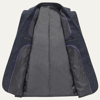 Classic Mens Plaid Pattern Blazer Jacket
