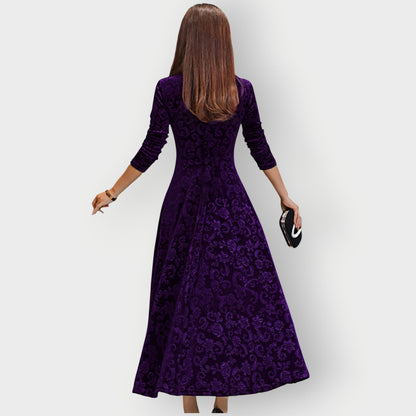 Luxurious Velvet Knee Length Dress
