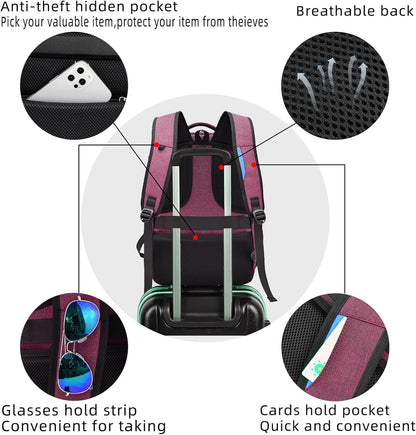 Durable Commuter Laptop Bag with USB Charger & Pockets