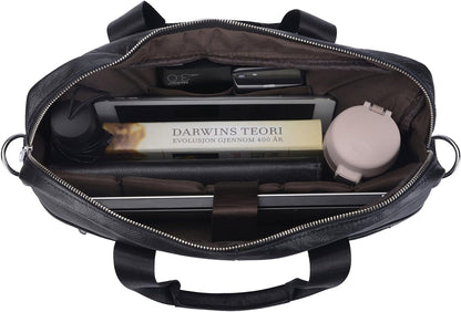 Luxury Leather 15 Executive Laptop Bag with Pockets