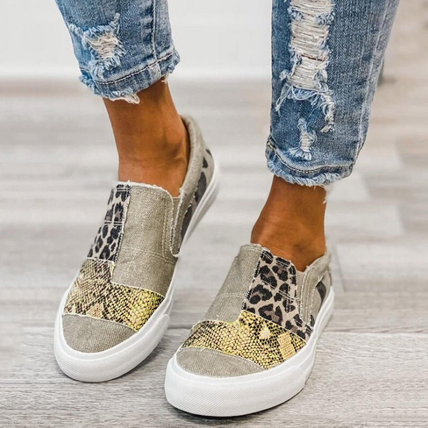 Fashionable Blue Slip On Shoes for Women