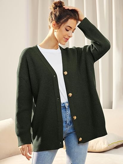 Soft Knit Button Front Cardigan for Women