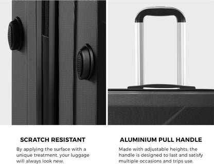 Durable 2-Piece Hardside Suitcase Set with TSA Lock & Spinner Wheels