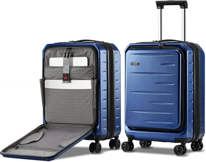 Durable Hardside Rolling Carry On with Pocket & Lock