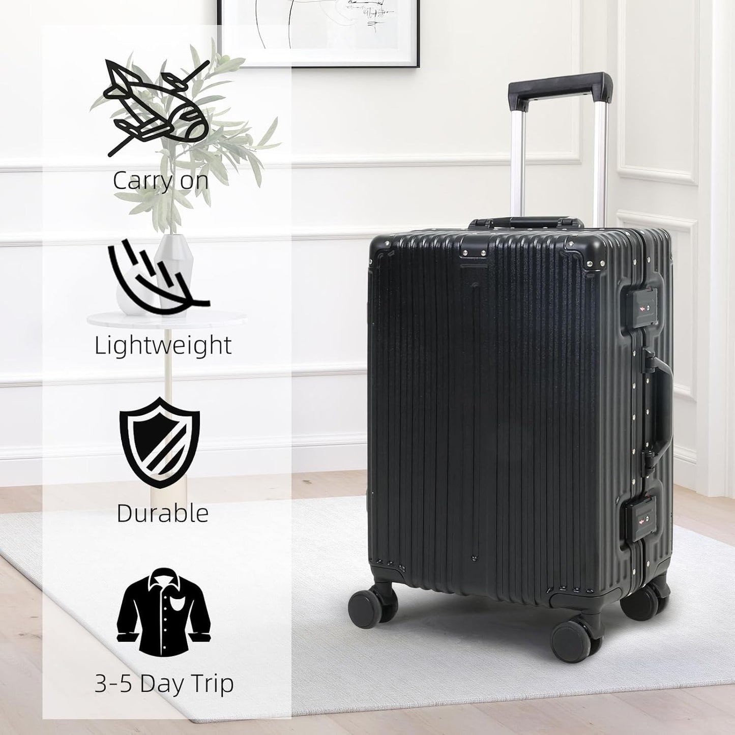 Durable Lightweight Suitcase with TSA Lock & Smooth Wheels